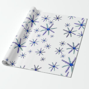 Watercolor Snowflakes Wrapping Paper Geschenkpapier