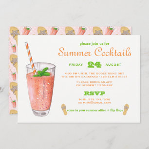 Watercolor-Sommer-Cocktail-Party Einladung