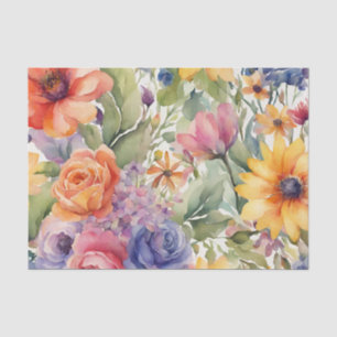 Watercolor Sommerliche Blume Seidenpapier