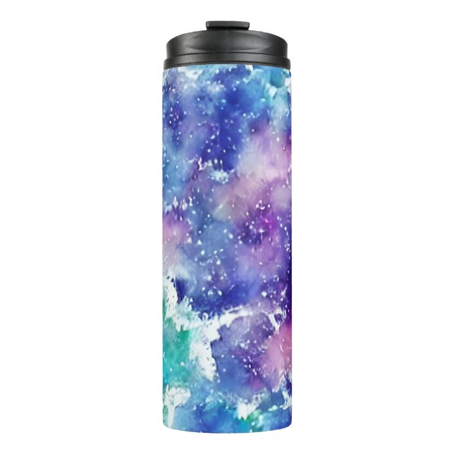 Watercolor space thermal tumbler thermosbecher (Vorderseite)