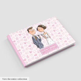 Watercolor Spaß Wedding Couple Gästebuch