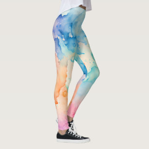 Watercolor-Splash-Designer-Leggings Leggings