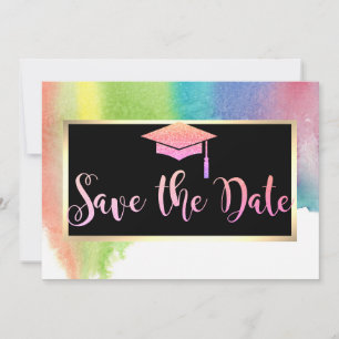 WatercoloR Splash Glitzer Abschluss Save the Date