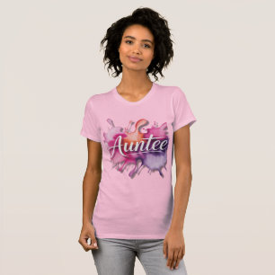 Watercolor-Splash mit Auntee-Typografie  T-Shirt