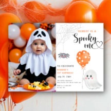 Watercolor Spooky One 1st Birthday