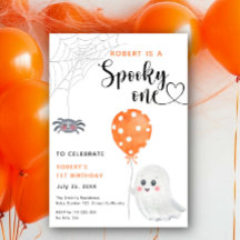 Watercolor Spooky One 1st Birthday