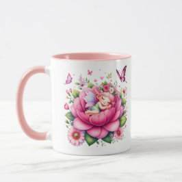 Watercolor Spring Baby Fairy Tasse