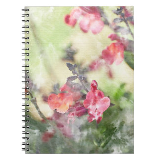Watercolor spring flowers notizblock
