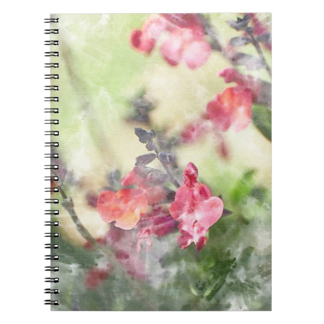 Watercolor spring flowers notizblock (Vorderseite)