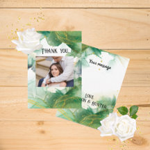 Watercolor Spring Green Danke Cards