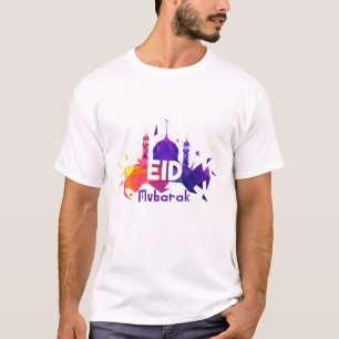 Watercolor-Spritzen Eid Mubarak die T - Shirts