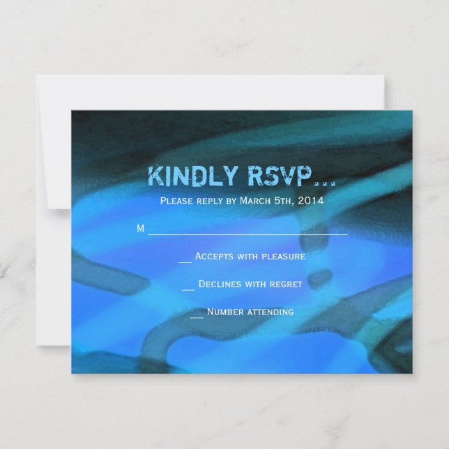 WATERCOLOR STAR Bar Bat Mitzvah Antwortkarte RSVP Karte (Vorderseite)