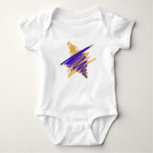Watercolor Star von David Baby Bodysuit