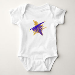 Watercolor Star von David Baby Bodysuit Strampler
