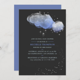 Watercolor Stars Night Sky Baby Dusche Einladung