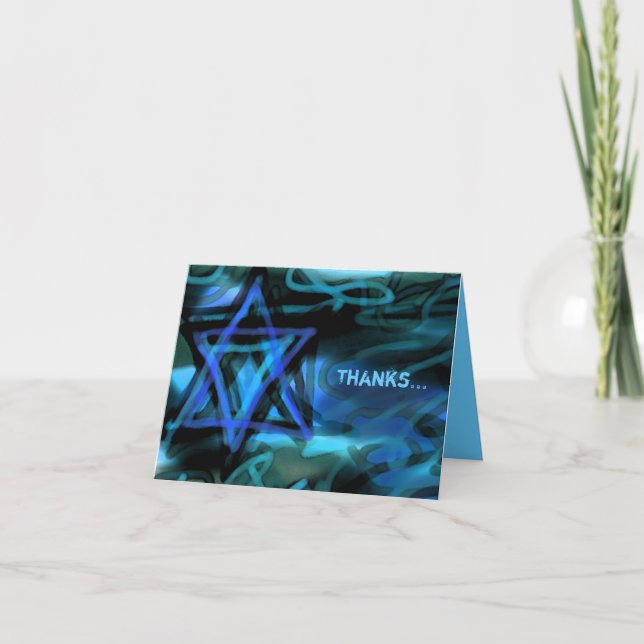 WATERCOLOR-STERN Bar-Schläger danken Ihnen zu Dankeskarte (Vorderseite)