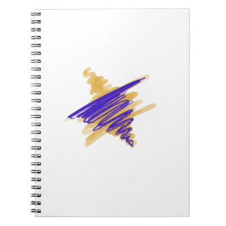 Watercolor Stern von David in Gold-Notebook Notizblock