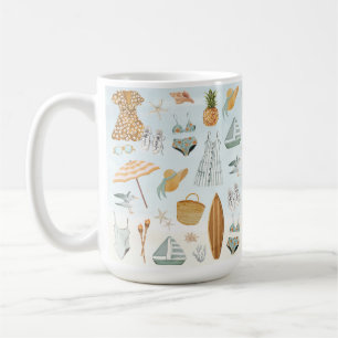 Watercolor-Strand-Junggesellinnen-Party-Wochenende Kaffeetasse
