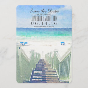 Watercolor-Strand-Pier tropisch Save the Date