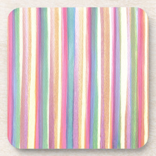 Watercolor Stripes Getränkeuntersetzer