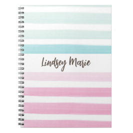 Watercolor Stripes-Notebook Notizblock