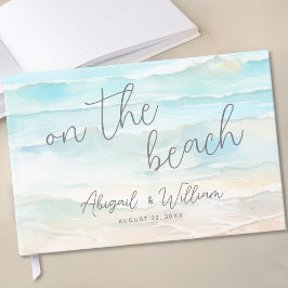Watercolor Summer On The Beach Wedding Gästebuch