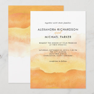 Watercolor Sunrise   Einladung zur Hochzeit