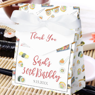 Watercolor Sushi und Sashimi Geburtstag für jedes Geschenkschachtel
