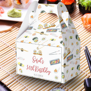 Watercolor Sushi und Sashimi Geburtstag für jedes Geschenkschachtel