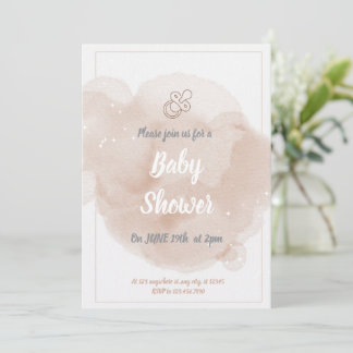 Watercolor Teddy Bear Hot Air Balloon Baby Shower Einladung