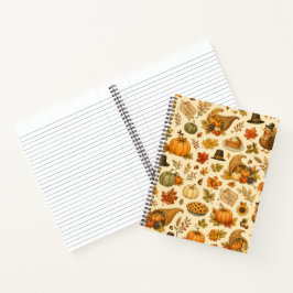 Watercolor Thanksgiving-Muster Notizbuch