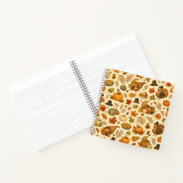 Watercolor Thanksgiving-Muster Notizbuch