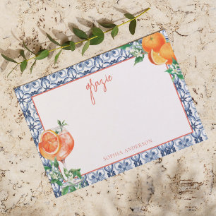 Watercolor That's Amore Spritz Brautparty Dankeskarte