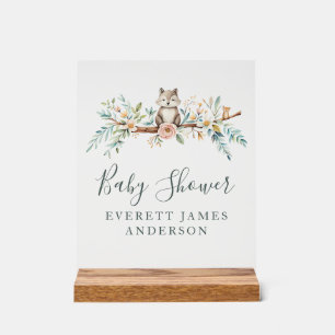 Watercolor-Tiere in Holz Acrylschild