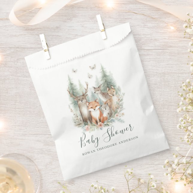 Watercolor-Tiere in Holz Geschenktütchen (Ausgeschnitten)