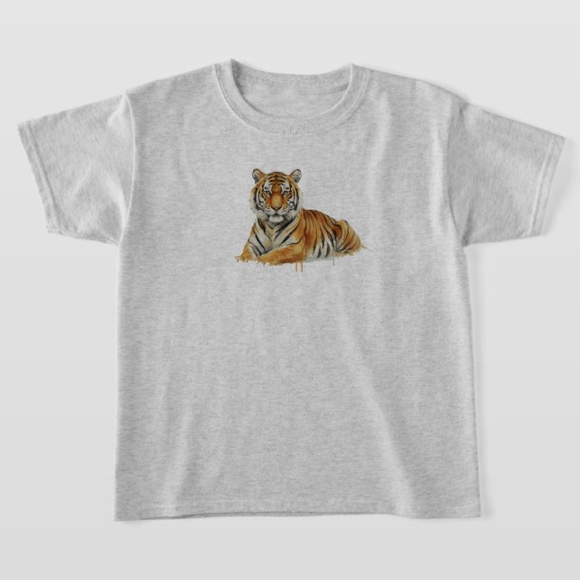 Watercolor Tiger Illustration – Majestic Wildlife  T-Shirt (Ablage )