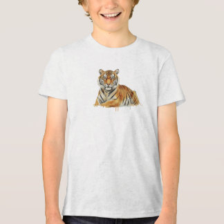 Watercolor Tiger Illustration – Majestic Wildlife  Tri-Blend Shirt