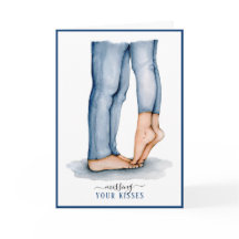 Watercolor Tiptoe Kiss | Ich vermisse dich