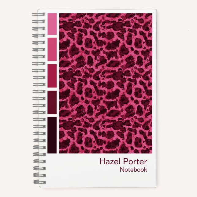 Watercolor Tortoiseshell Vertical Palette Notebook Notizbuch (Vorderseite)