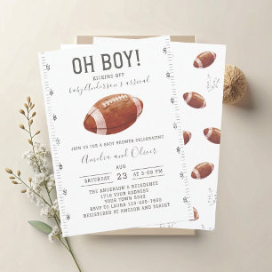 Watercolor Touchdown American Football showe Einladung