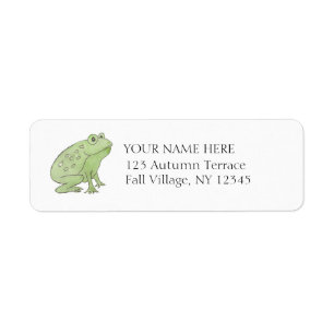 Watercolor Tree Frog Whimsical Nature Address