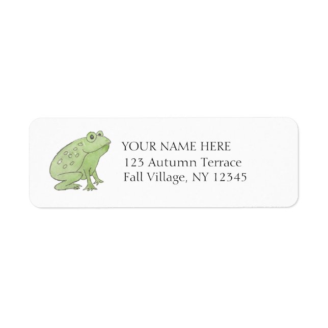 Watercolor Tree Frog Whimsical Nature Address (Vorne)