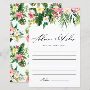 Watercolor Tropical Baby Showcard