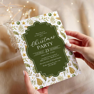 Watercolor Tropical Christmas Holiday Party Einladung