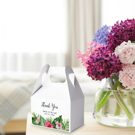 Watercolor Tropical Floral Vielen Dank für Ihre Ho Geschenkschachtel