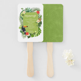 Watercolor Tropical Wedding Zeremony Green ID577 Fächer