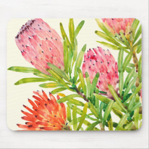 Watercolor-tropische Blumen Mousepad
