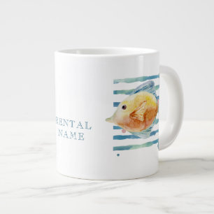 WATERCOLOR TROPISCHER FISCH FERIENHAUSVERMIETUNG Jumbo-Tasse