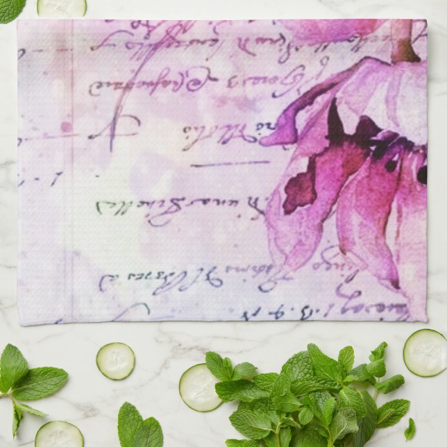 Watercolor tulips geschirrtuch (Gefaltet)
