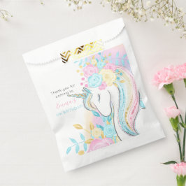 Watercolor Unicorn Magical Day Girl's Birthday Geschenktütchen
